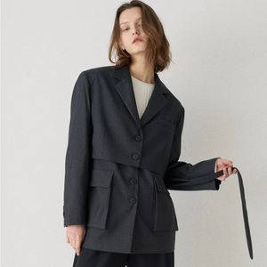 Cropped Blazer and Vest Set